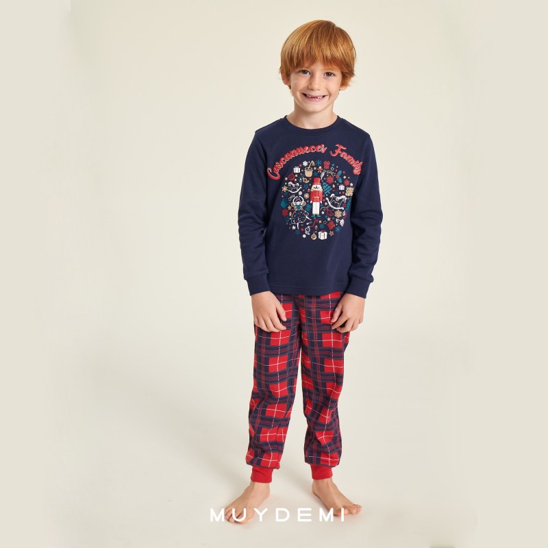 MUYDEMI - Παιδική-Εφηβική Πυτζάμα για Αγόρι (2 - 16) - Nutcracker XMAS Collection