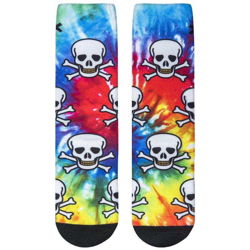 ODD SOX - Tie Dye Skulls Sublimation Crew Socks
