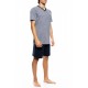 Ulisse Ανδρική Καλοκαιρινή Πυτζάμα - Stripe V-Neck Ulisse Ανδρική Καλοκαιρινή Πυτζάμα - Stripe V-Neck