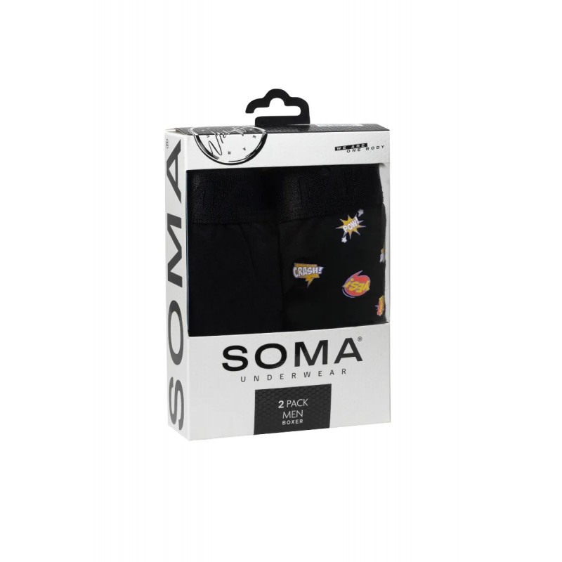 Soma - Ανδρικά Boxer με Σχέδιο YES Συσκευασία 2 Τεμαχίων