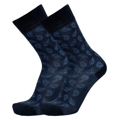 Ulisse Socks - Ανδρική Κάλτσα με Σχέδιο Paisley από Bamboo