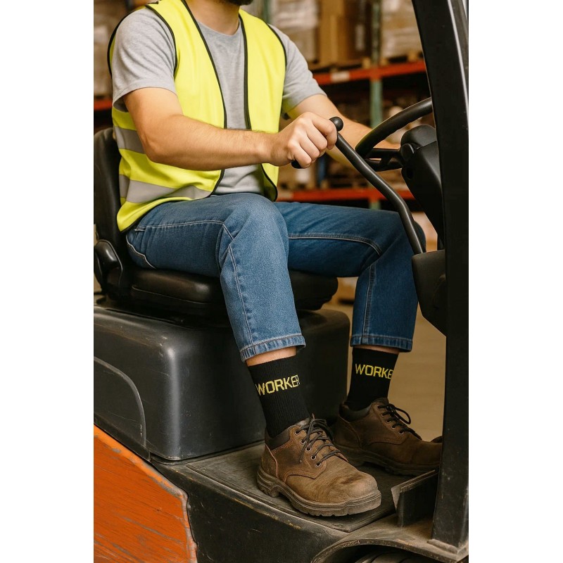 GIANVAGLIA - Ανδρικές Βαμβακερές Κάλτσες Εργασίας - Σετ 5 Ζεύγη