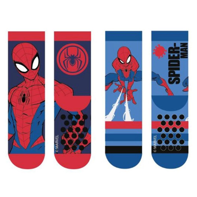 MARVEL - Παιδικές Κάλτσες Spiderman με Αντιολισθητικό Πάτο (2 Ζεύγη)