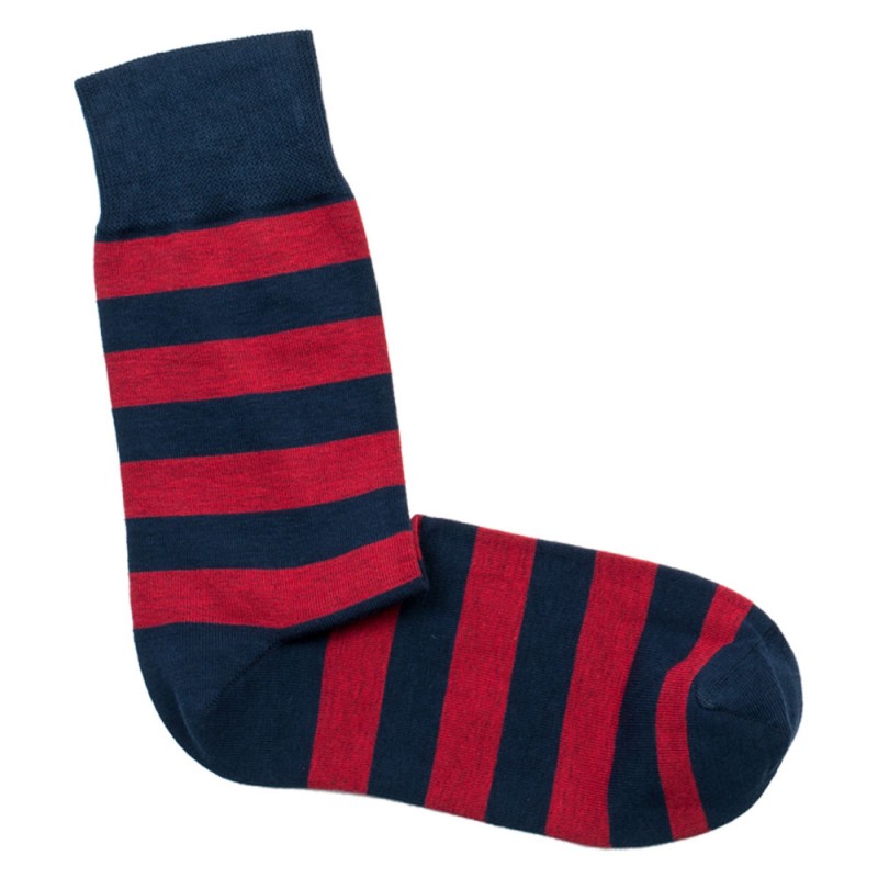 THE BUS - Unisex Κάλτσες Fashion Stripes Μπλε Κόκκινο