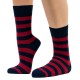 THE BUS - Unisex Κάλτσες Fashion Stripes Μπλε Κόκκινο