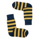 THE BUS - Unisex Κάλτσες Fashion Stripes Μπλε Κίτρινο