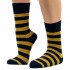 THE BUS - Unisex Κάλτσες Fashion Stripes Μπλε Κίτρινο
