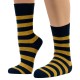 THE BUS - Unisex Κάλτσες Fashion Stripes Μπλε Κίτρινο