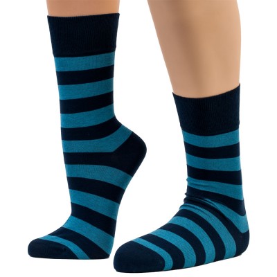 THE BUS - Unisex Κάλτσες Fashion Stripes Μπλε Σιέλ