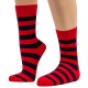 THE BUS - Unisex Κάλτσες Fashion Stripes Κόκκινο Μπλε