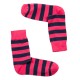 THE BUS - Unisex Κάλτσες Fashion Stripes Ροζ Μπλε