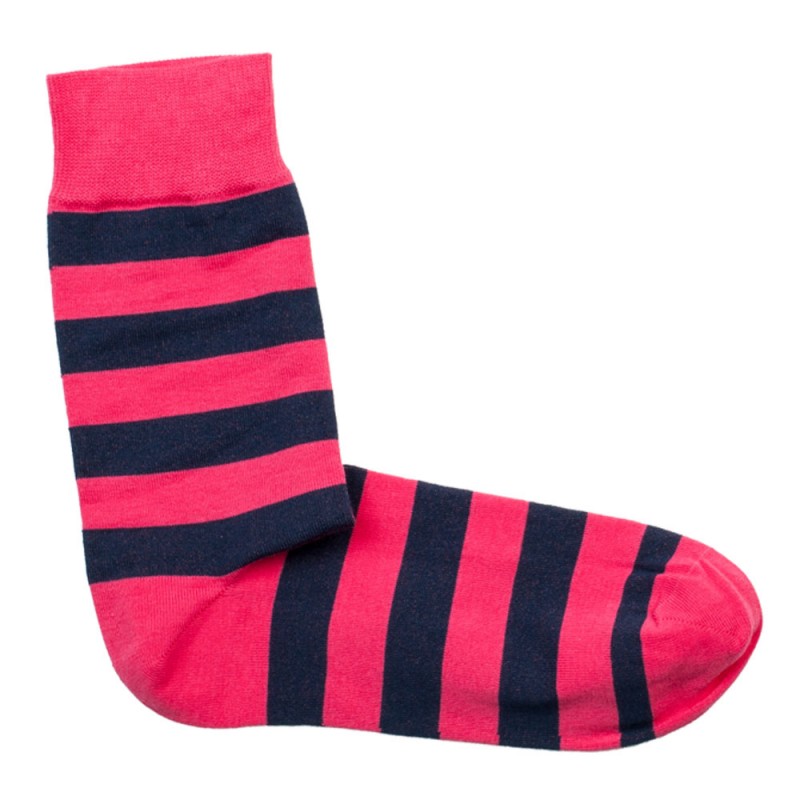 THE BUS - Unisex Κάλτσες Fashion Stripes Ροζ Μπλε