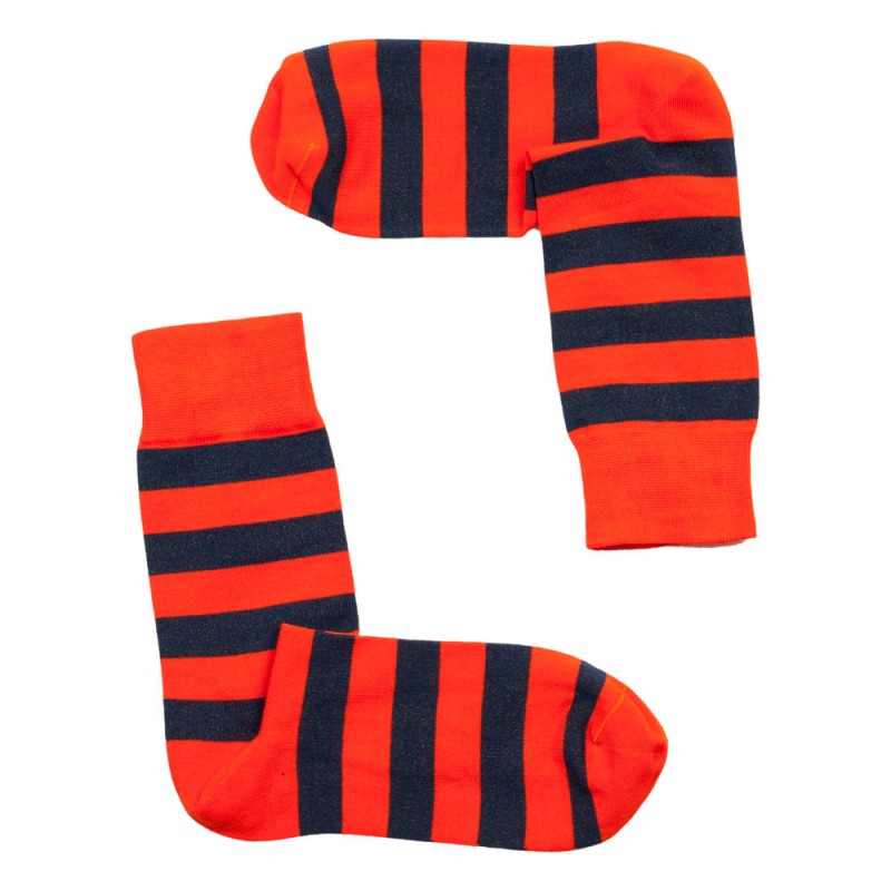 THE BUS - Unisex Κάλτσες Fashion Stripes Πορτοκαλί Μπλε