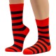 THE BUS - Unisex Κάλτσες Fashion Stripes Πορτοκαλί Μπλε