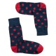 THE BUS - Unisex Κάλτσες Fashion Dots Μπλε Κόκκινο