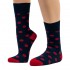 THE BUS - Unisex Κάλτσες Fashion Dots Μπλε Κόκκινο