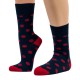 THE BUS - Unisex Κάλτσες Fashion Dots Μπλε Κόκκινο