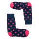 THE BUS - Unisex Κάλτσες Fashion Dots Μπλε Ροζ