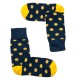 THE BUS - Unisex Κάλτσες Fashion Dots Μπλε Κίτρινο