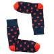 THE BUS - Unisex Κάλτσες Fashion Dots Μπλε Πορτοκαλί