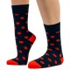 THE BUS - Unisex Κάλτσες Fashion Dots Μπλε Πορτοκαλί