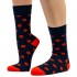 THE BUS - Unisex Κάλτσες Fashion Dots Μπλε Πορτοκαλί