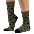 THE BUS - Unisex Κάλτσες Fashion Dots Χακί Μαύρο