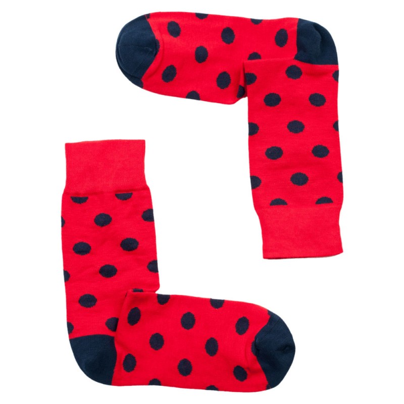 THE BUS - Unisex Κάλτσες Fashion Dots Κόκκινο Μπλε