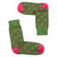 THE BUS - Unisex Κάλτσες Fashion Dots Πράσινο Ροζ