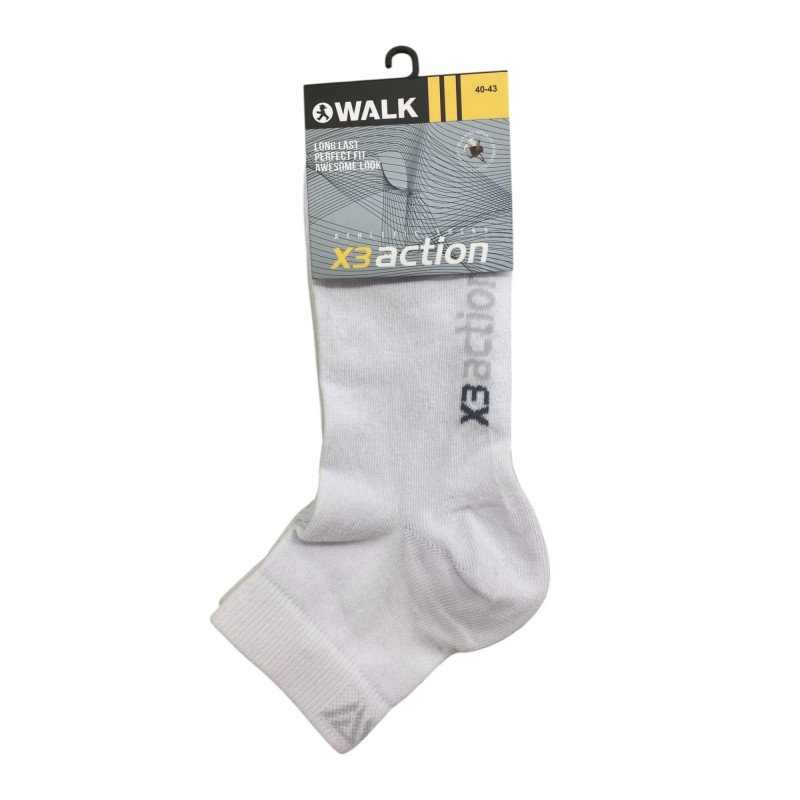 WALK - X3 In Action Ανδρικές Βαμβακερές Ημίκοντες Κάλτσες (3 ζεύγη)