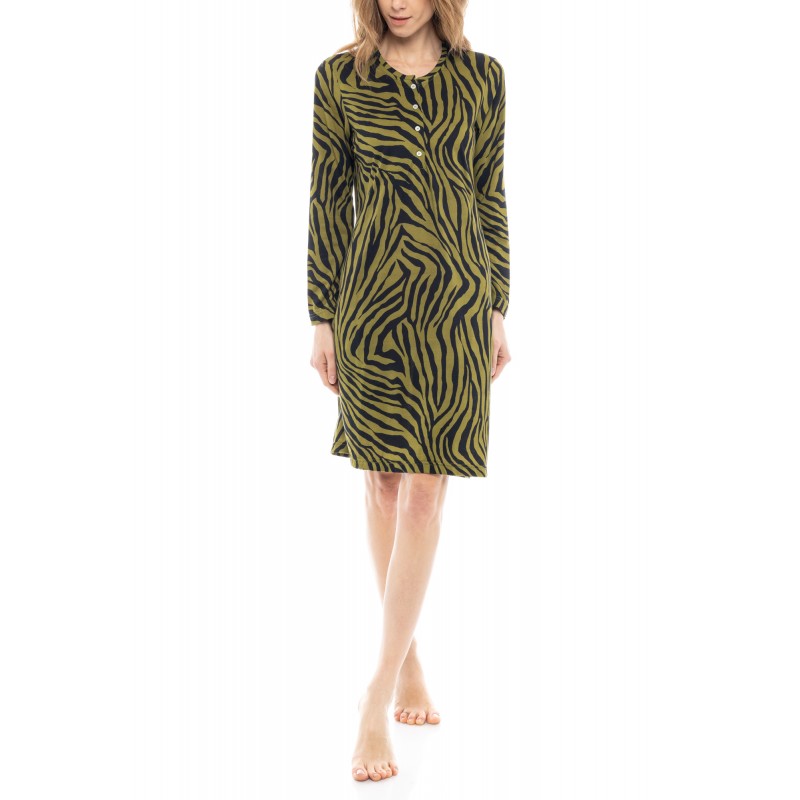 Pink Label - Γυναικείο Νυχτικό με Πατιλέτα - Zebra