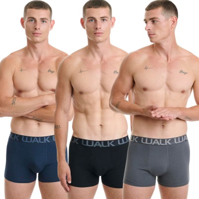 WALK - Ανδρικά Βαμβακερά Boxer Συσκευασία 3TMX