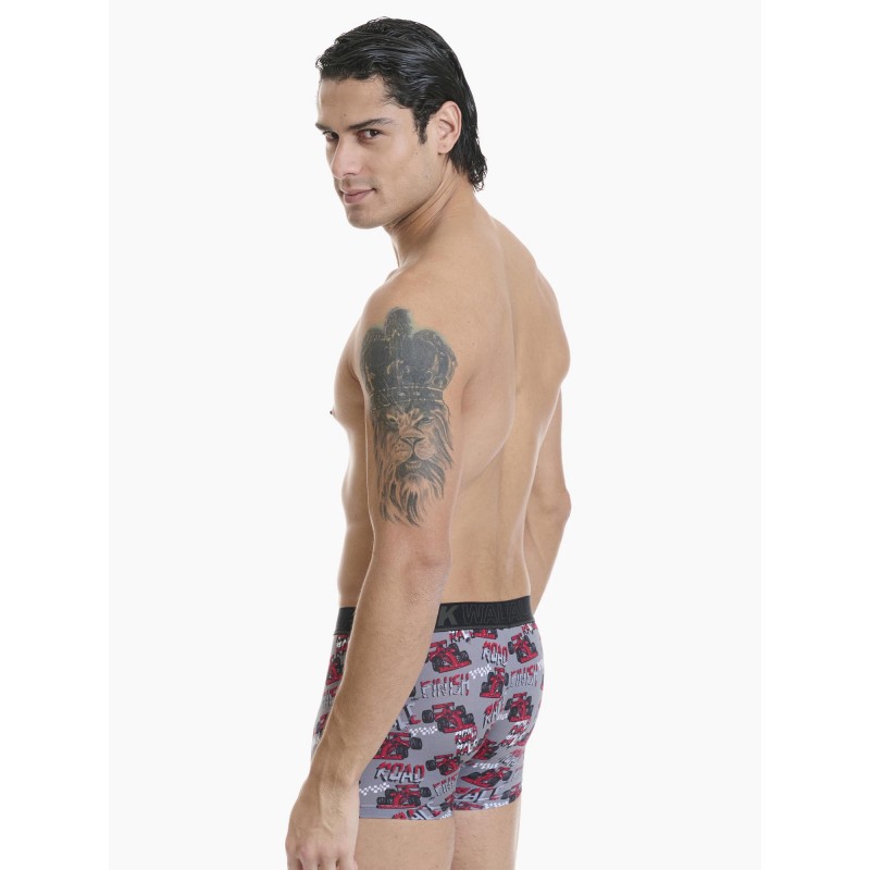 WALK - Ανδρικό Βαμβακερό Boxer με Σχέδιο WALK - Ανδρικό Βαμβακερό Boxer με Σχέδιο