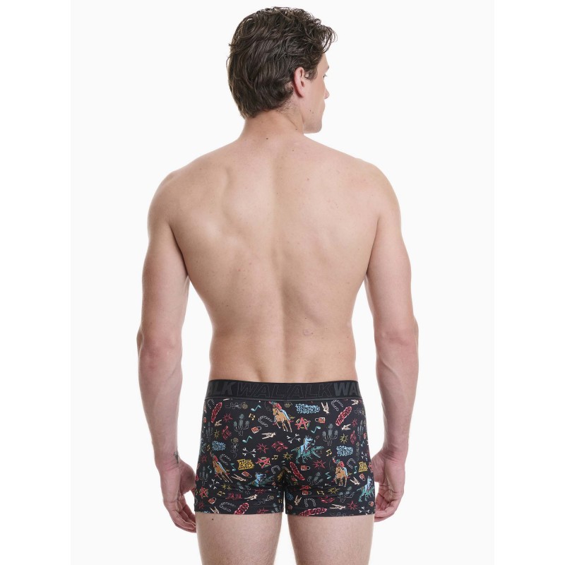 WALK - Ανδρικό Βαμβακερό Boxer με Σχέδιο WALK - Ανδρικό Βαμβακερό Boxer με Σχέδιο