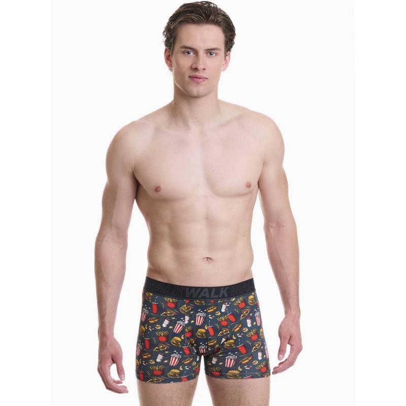 WALK - Ανδρικό Βαμβακερό Boxer με Σχέδιο WALK - Ανδρικό Βαμβακερό Boxer με Σχέδιο