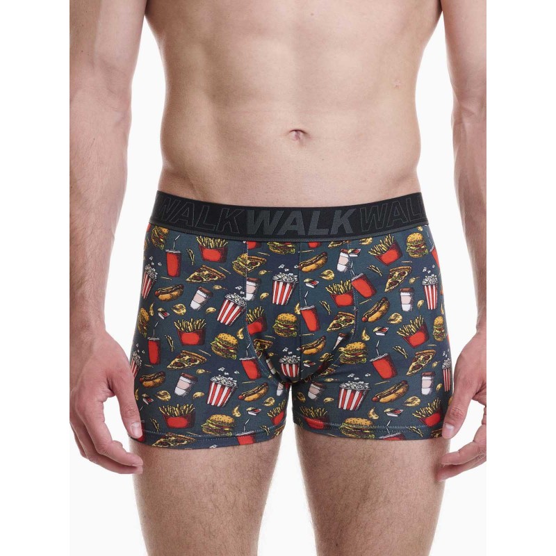 WALK - Ανδρικό Βαμβακερό Boxer με Σχέδιο WALK - Ανδρικό Βαμβακερό Boxer με Σχέδιο