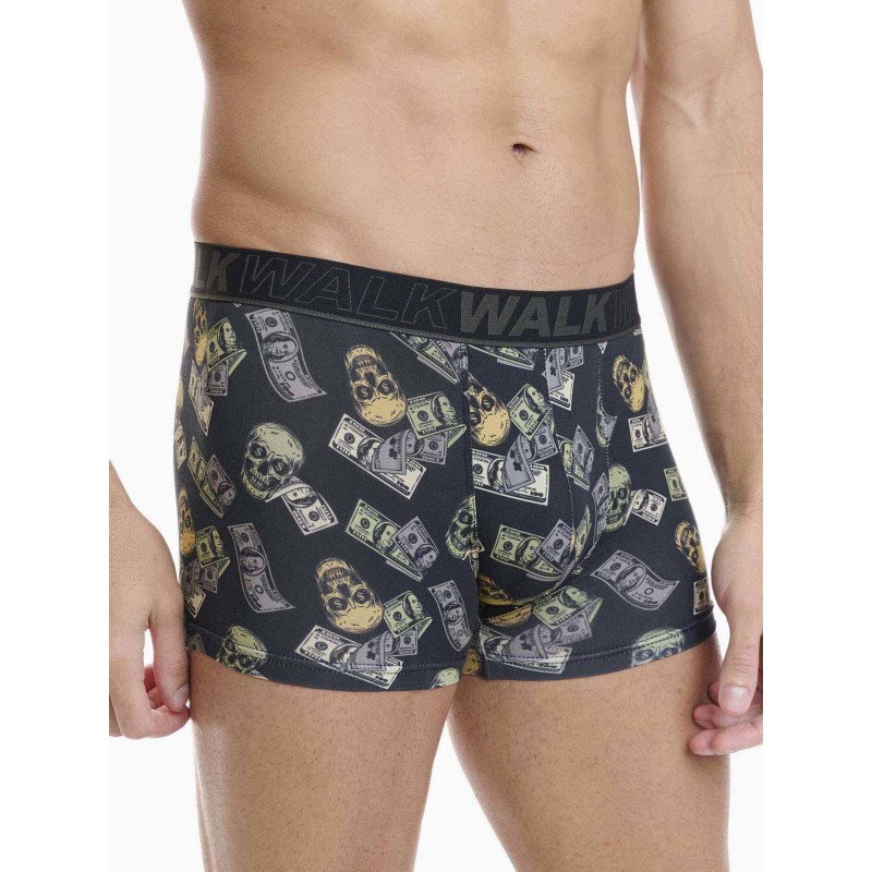WALK - Ανδρικό Βαμβακερό Boxer με Σχέδιο WALK - Ανδρικό Βαμβακερό Boxer με Σχέδιο