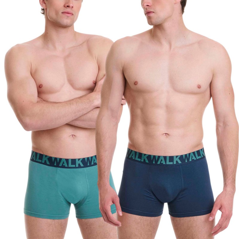 WALK - Ανδρικά Βαμβακερά Boxer Σετ 2ΤΕΜ