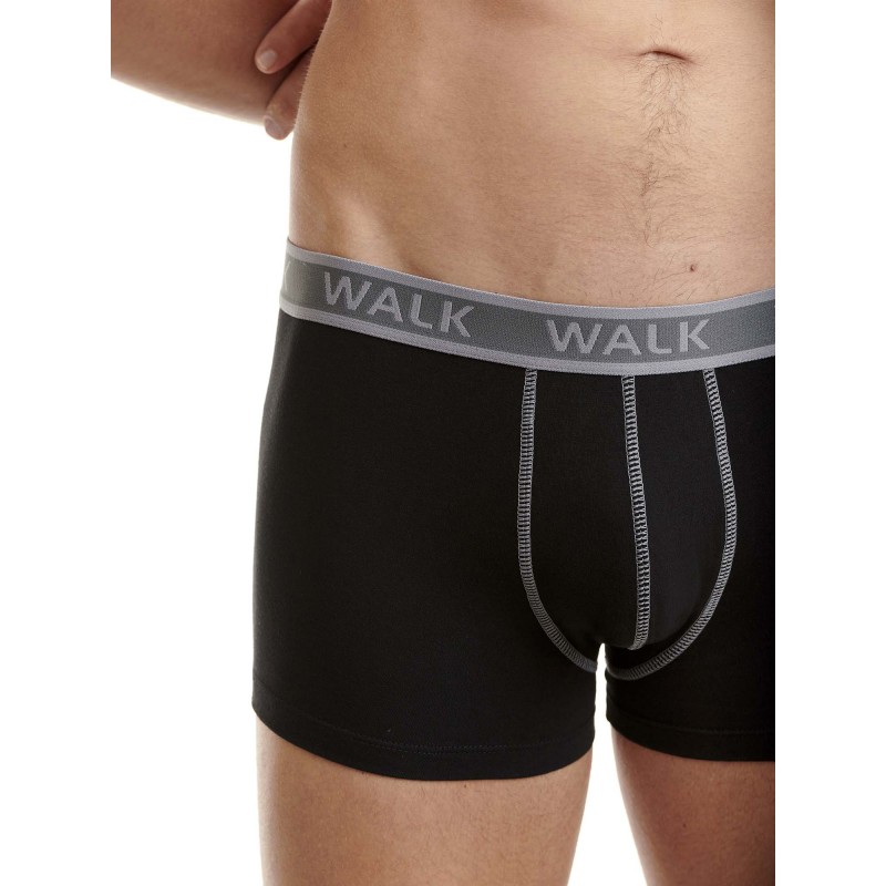 WALK - Ανδρικά Βαμβακερά Boxer με Εξωτερικές Ραφές Σετ 2ΤΕΜ