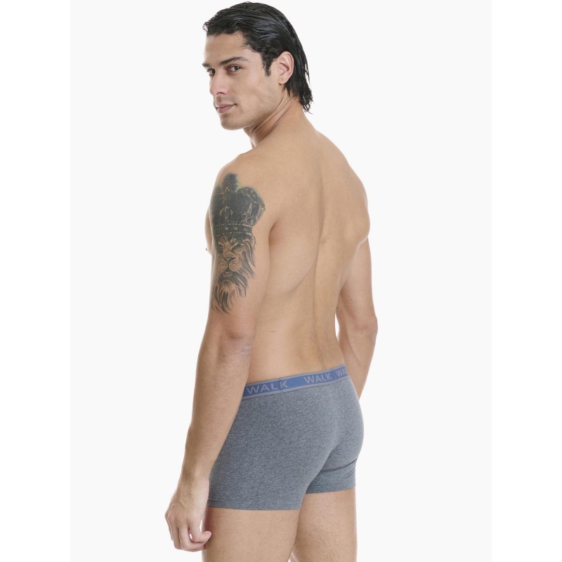 WALK - Ανδρικά Βαμβακερά Boxer με Εξωτερικές Ραφές Σετ 2ΤΕΜ