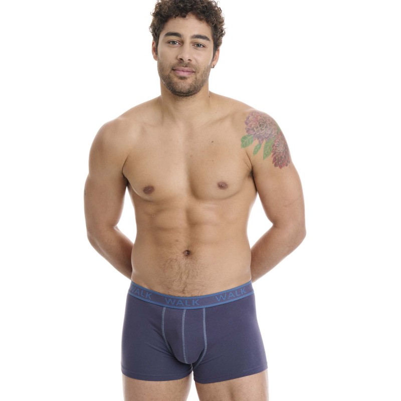 WALK - Ανδρικά Βαμβακερά Boxer με Εξωτερικές Ραφές Σετ 2ΤΕΜ