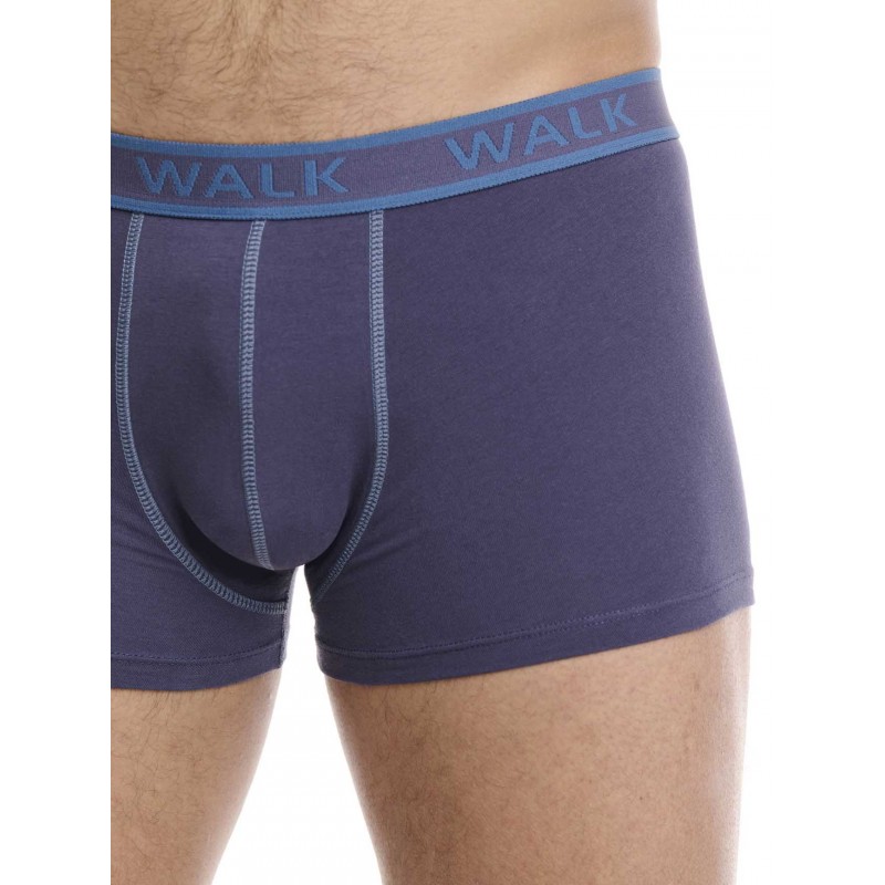 WALK - Ανδρικά Βαμβακερά Boxer με Εξωτερικές Ραφές Σετ 2ΤΕΜ
