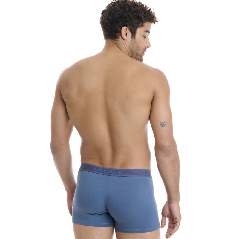 WALK - Ανδρικά Βαμβακερά Boxer με Εξωτερικές Ραφές Σετ 2ΤΕΜ