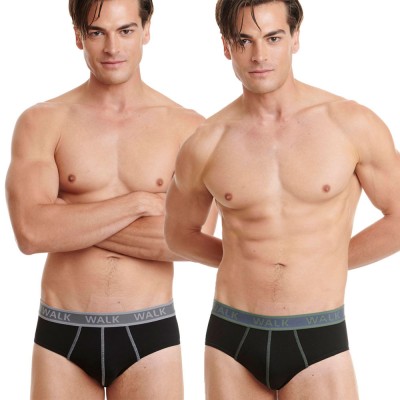 WALK - Ανδρικά Βαμβακερά Σλιπ Σετ 2ΤΕΜ