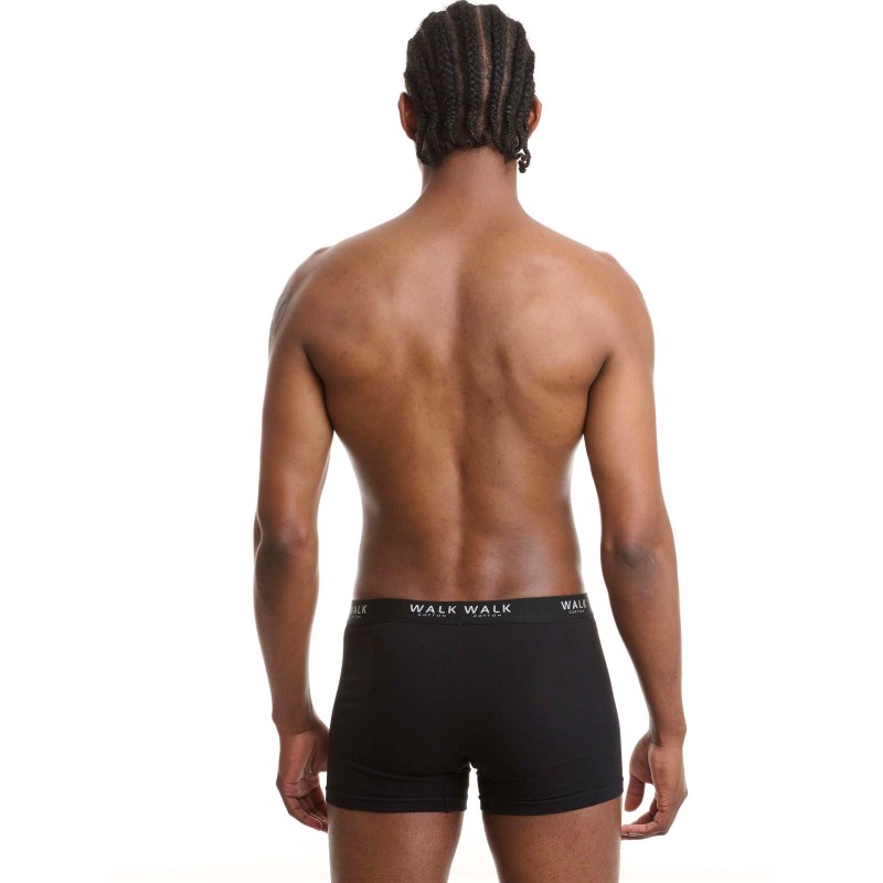 WALK - Ανδρικά Βαμβακερά Boxer με Ανάγλυφο Λάστιχο - Σετ 2ΤΕΜ
