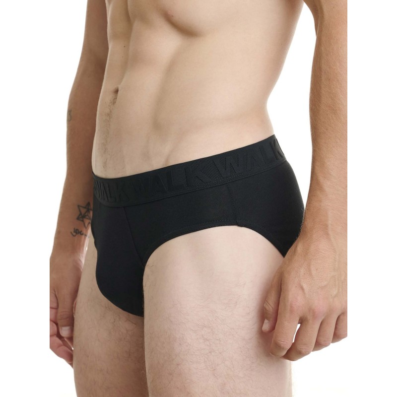 WALK - Ανδρικά Βαμβακερά Σλιπ με Ανάγλυφο Λάστιχο - Σετ 2ΤΕΜ