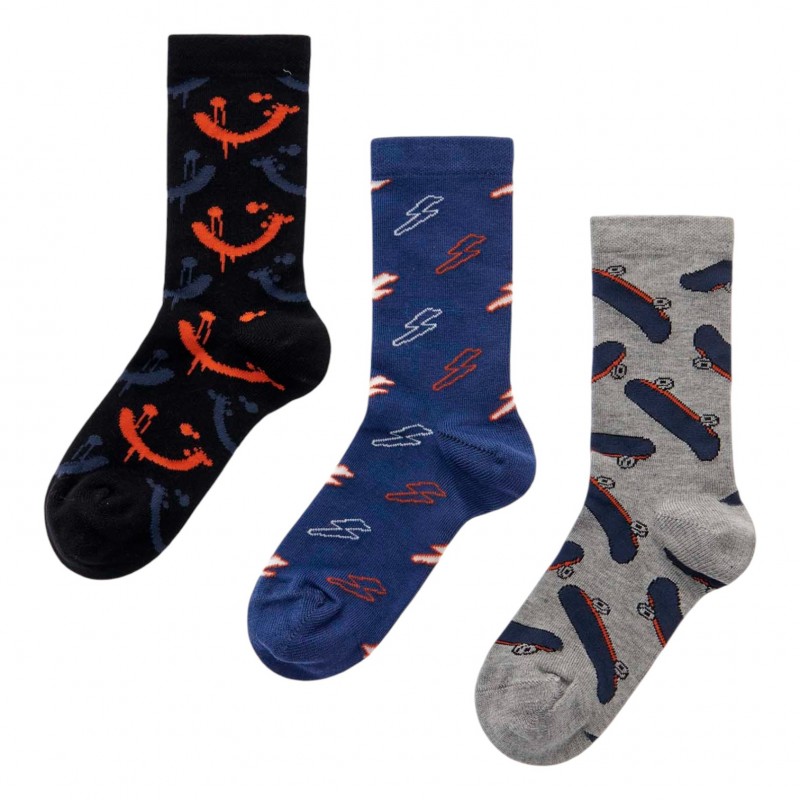 Walk - Παιδικές Kάλτσες από Bamboo για Αγόρι (3 Ζεύγη)