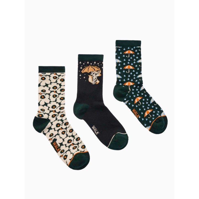 WALK - Παιδικές Kάλτσες από Bamboo για Κορίτσι (3 Ζεύγη)