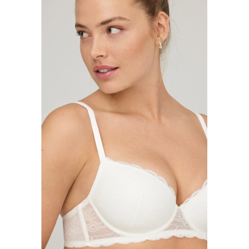 Promise - Γυναικείο Σουτιέν με Μπανέλα Ελαφριά Επένδυση και Δαντέλα Cup C,D