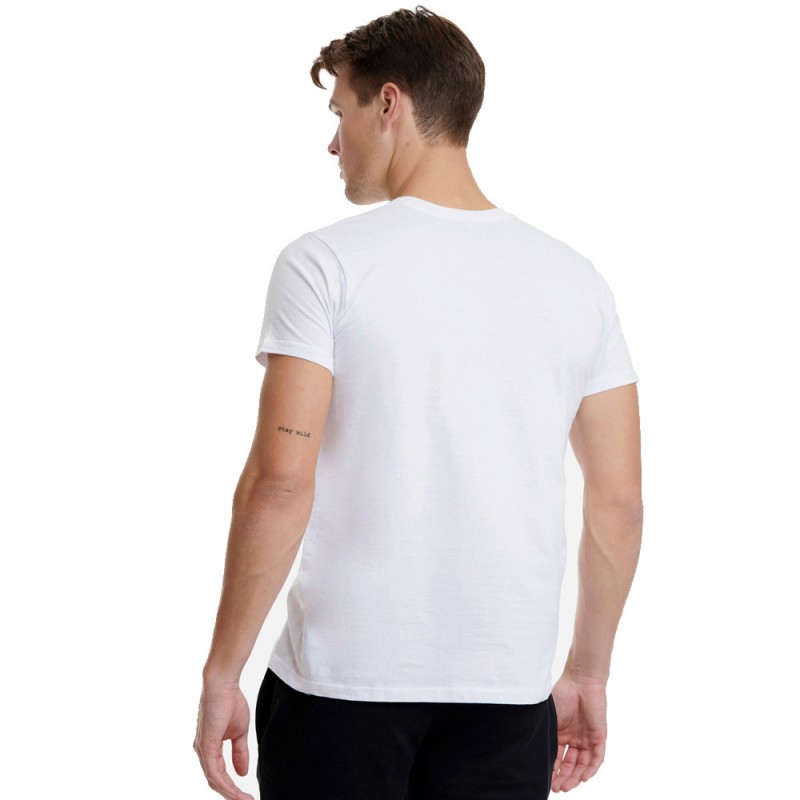 WALK Men's Βαμβακερό Loose Fit T-Shirt Λαιμόκοψη